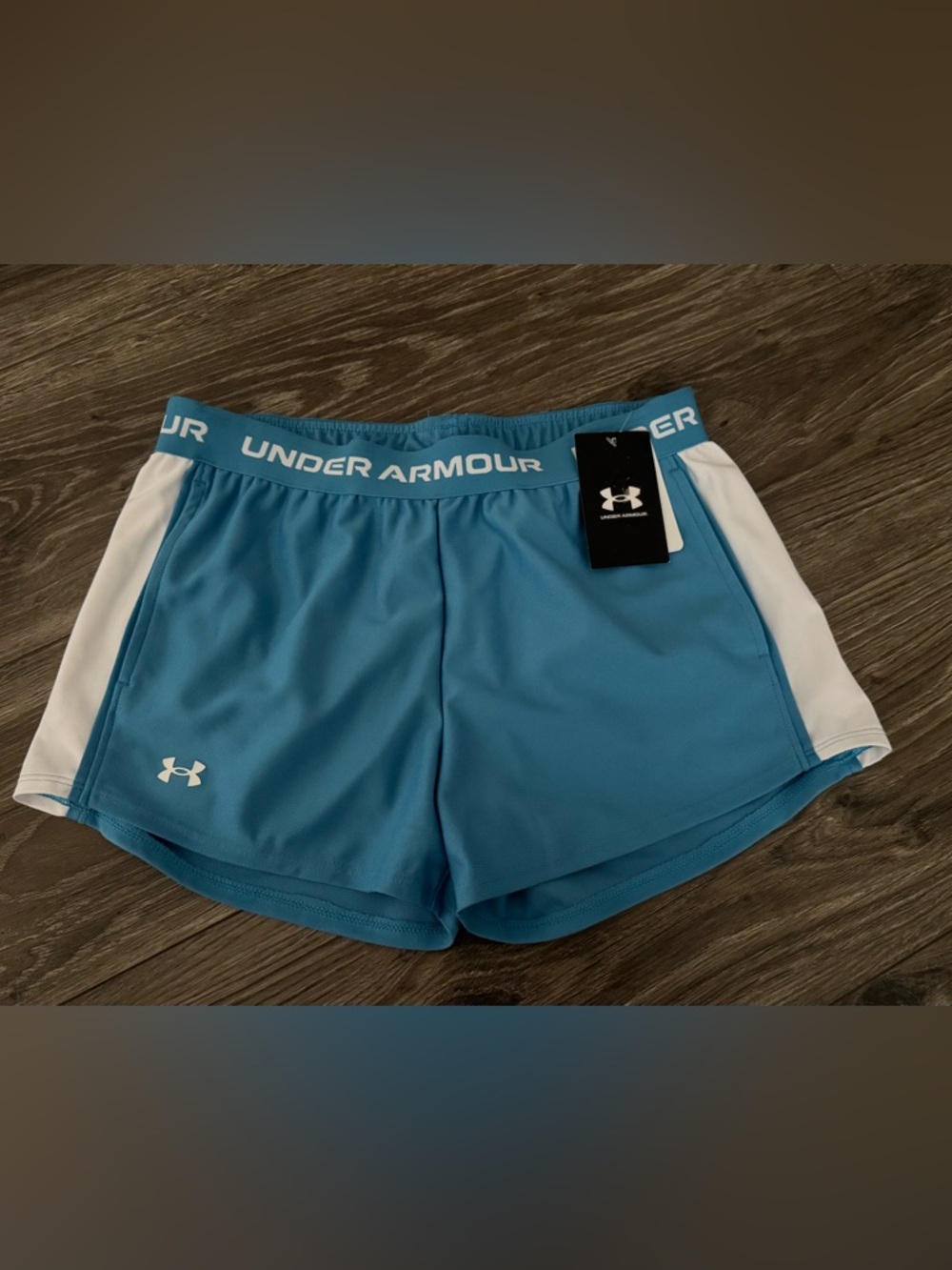 New Under Armour Blue and White Girls' Athletic Shorts